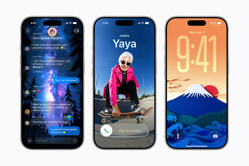 Image Playgroundで生成した画像は、デバイスの背景に設定したりできる