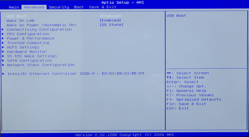 BIOS/Advanced