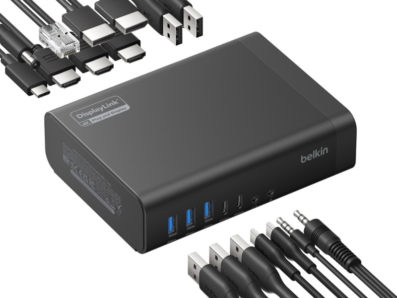 Belkin Connect ユニバーサル16ポート トリプルディスプレイUSB-Cドック