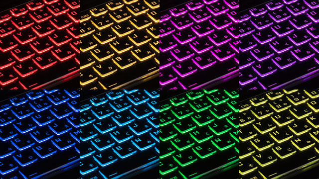 15色のLEDバックライトを内蔵したキーボード