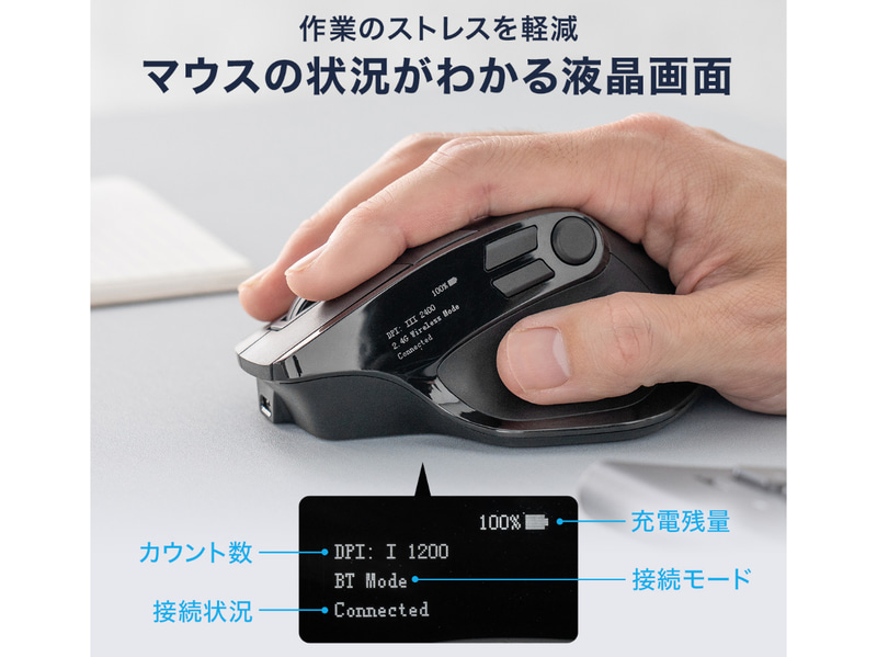 本体側面にディスプレイを搭載