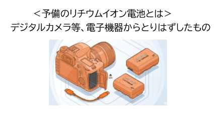 デジタルカメラやノートPCの着脱式リチウムイオンバッテリは「予備のリチウムイオン電池」として定義