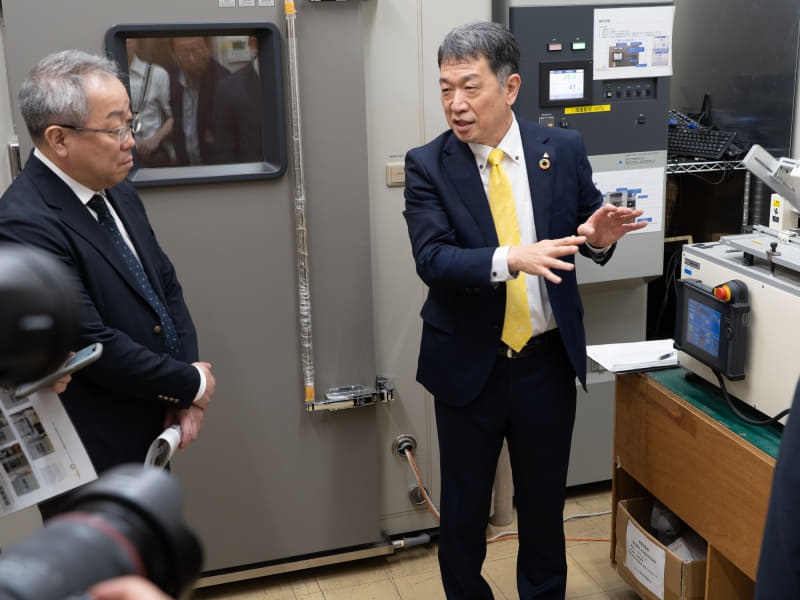 PC生産の工程や品質検査などについて解説していた