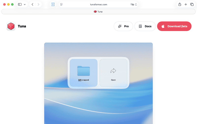 Tunaは公式サイトからダウンロードできます。Pro版ライセンス(49ドル)も用意されていますが、無料版でもほとんどの機能を利用できます
