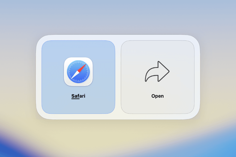 キーボードで「Saf」と入力すると、候補にSafariが表示されます。そのまま[return]キーを押すと起動します