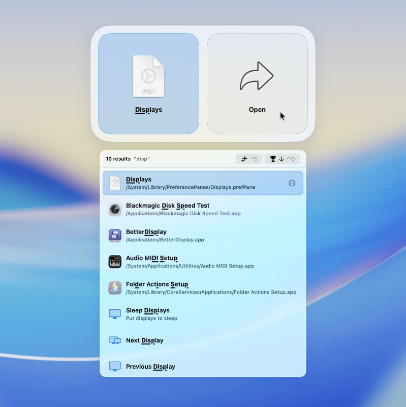 Tunaは「システム設定」の項目を開けます。Tunaのボックスではこのようなアイコンで表示されます