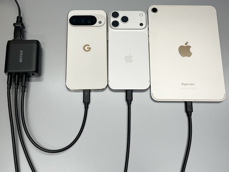 複数ポートを搭載したUSB PD充電器は、新たにデバイスを接続するたびに通電が途絶える場合が多い
