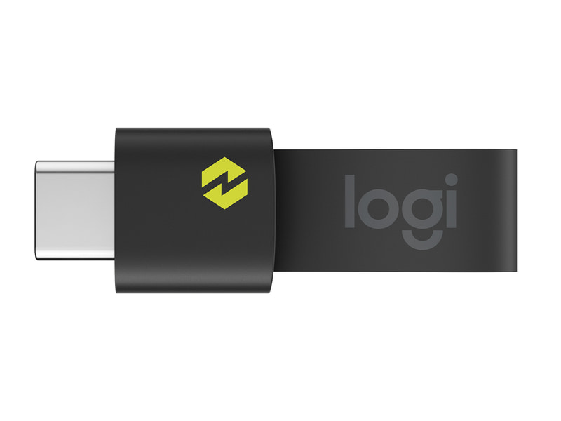 付属のLogi Bolt USBレシーバー。本体に収納できる
