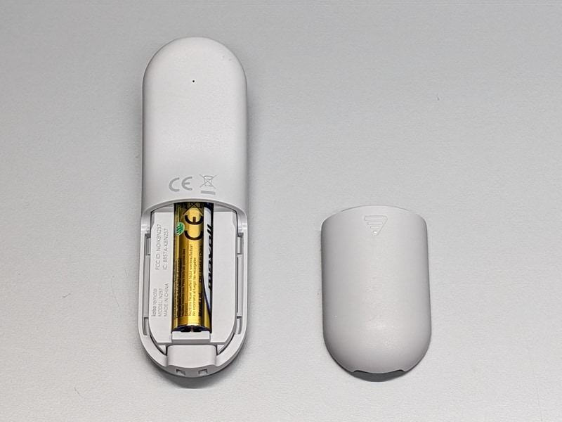 単3電池×1で駆動する。寿命は約1カ月と少々心もとない