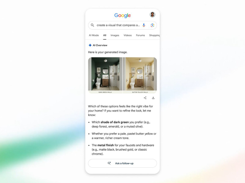 AI Overviewから直接AI画像生成が可能に