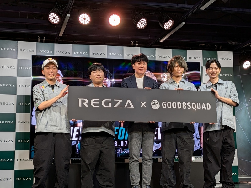 左からガチくん選手、カワノ選手、槇本修二氏、ぷげら選手、さはら選手