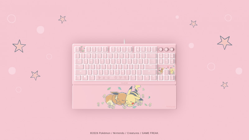 Razer Ornata V3 Tenkeyless - Pikachu & Eevee Edition