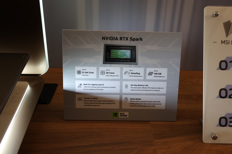 スペックをまとめポップに「Up to」の表記がある時点で、RTX Sparkには下位モデルがあることは自明である。特に「Up to 128GB」とあるため、64GBモデルがあることは確実。AIエージェント機能に対応しないごく普通の「高性能Arm Windows PC」搭載製品の登場の可能性も否定できない。16GBモデル以下はともかく、32GBモデルくらいまでは出るのではないか
