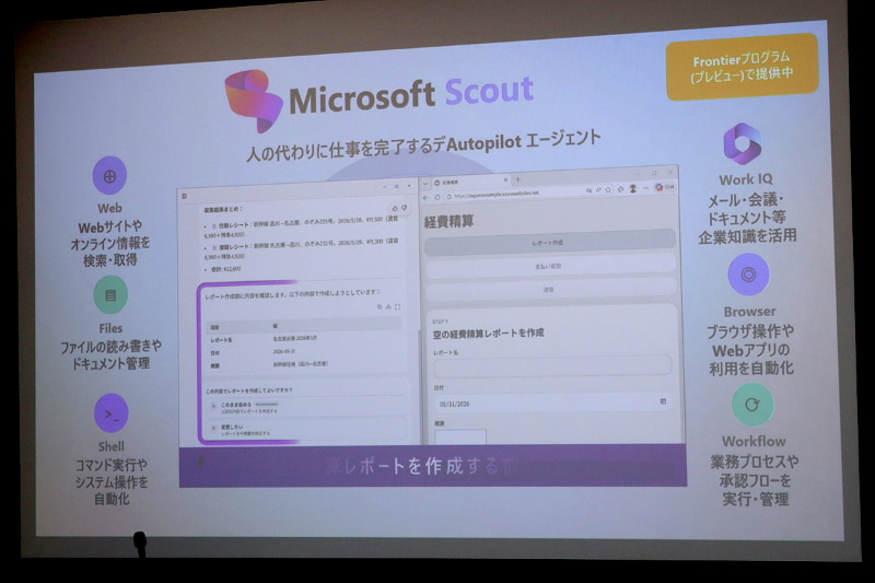 人間の代わりに仕事を完了させるエージェント「Microsoft Scout」