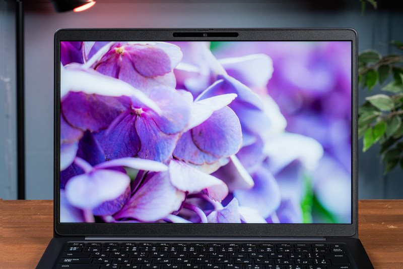タッチ対応のディスプレイは高輝度かつsRGB 100%。ビジネスシーンに求められる性能を余すところなくカバーしている