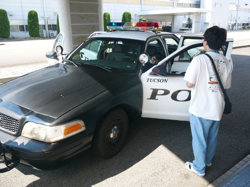 タフブックを搭載したパトカーに乗ることができるイベントも