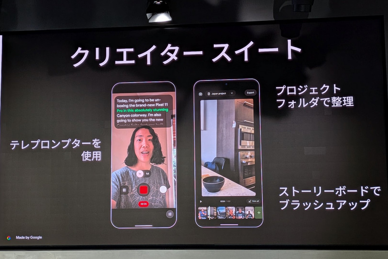 クリエイタースイート機能を使って、テレプロンプター機能を利用できる