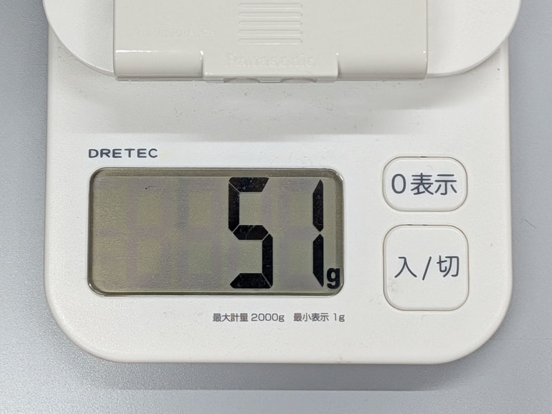 パナソニック製スナップタップは51gと軽量