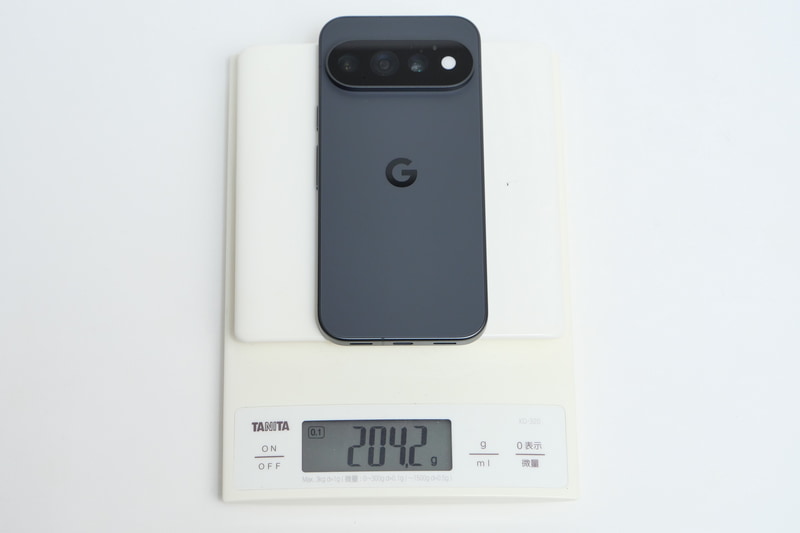 実測の重量は204.2gと公称とほぼ変わらなかった
