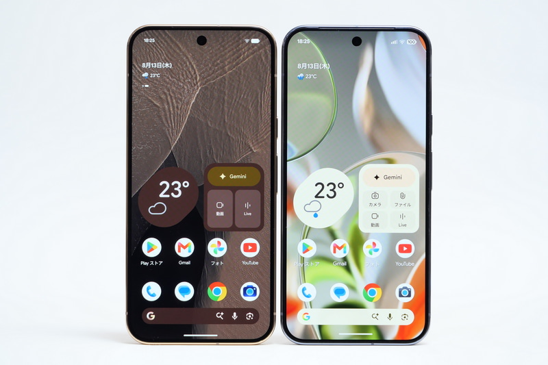 左がPixel 11 Pro XL、右がPixel 10 Pro XL