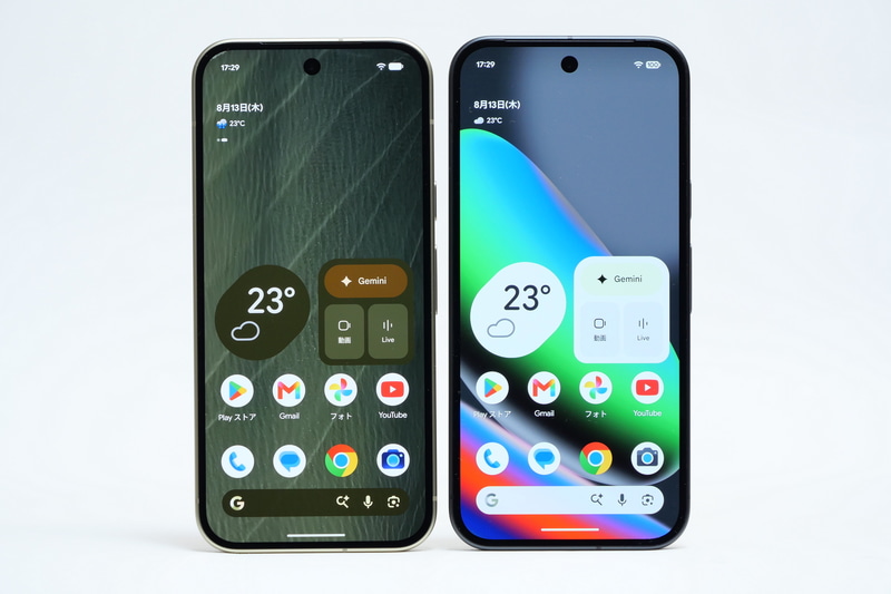 Pixel 10(右)との比較