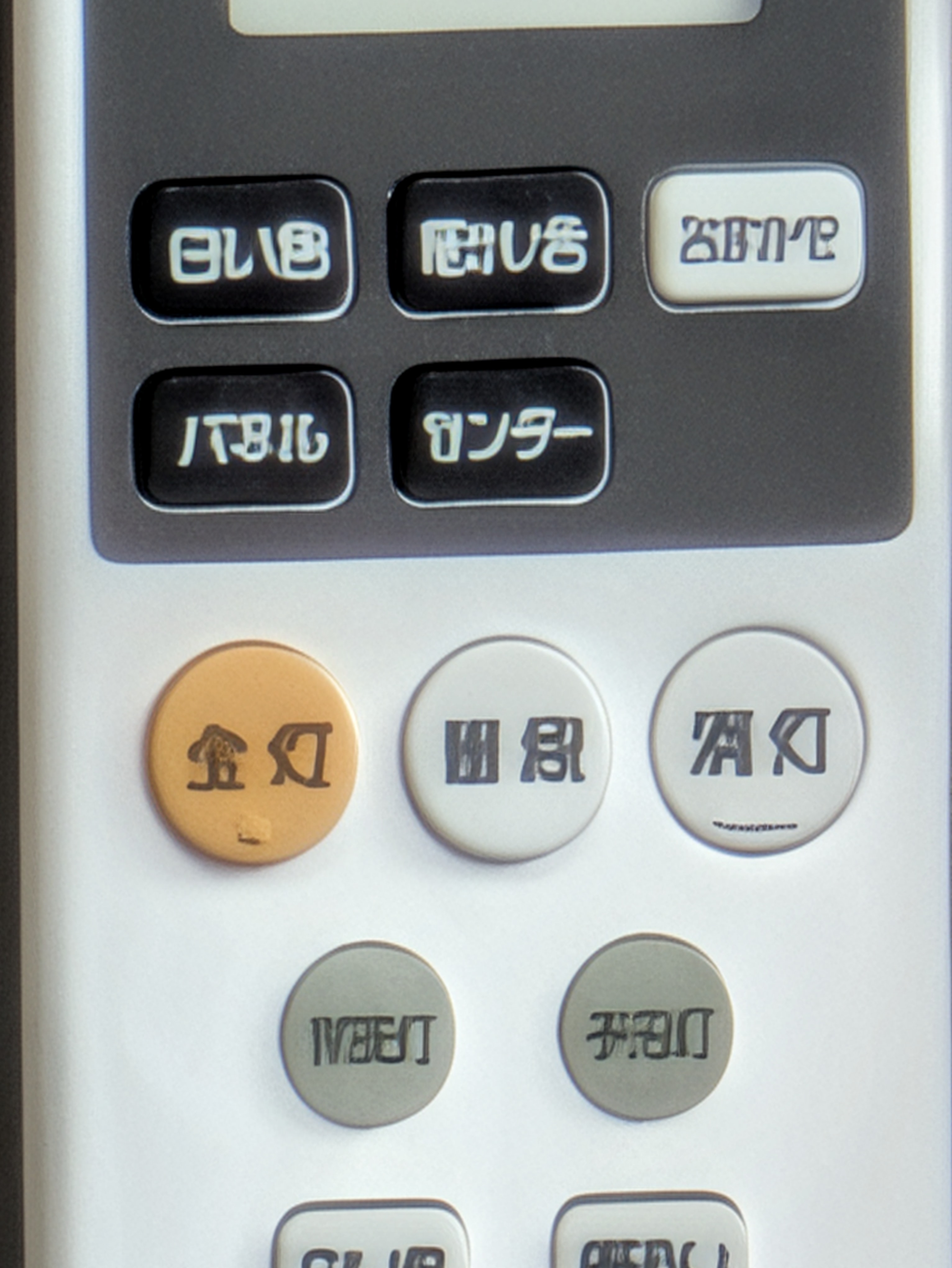 超解像ズームPro処理後。リモコンボタンの文字が完全に破綻している