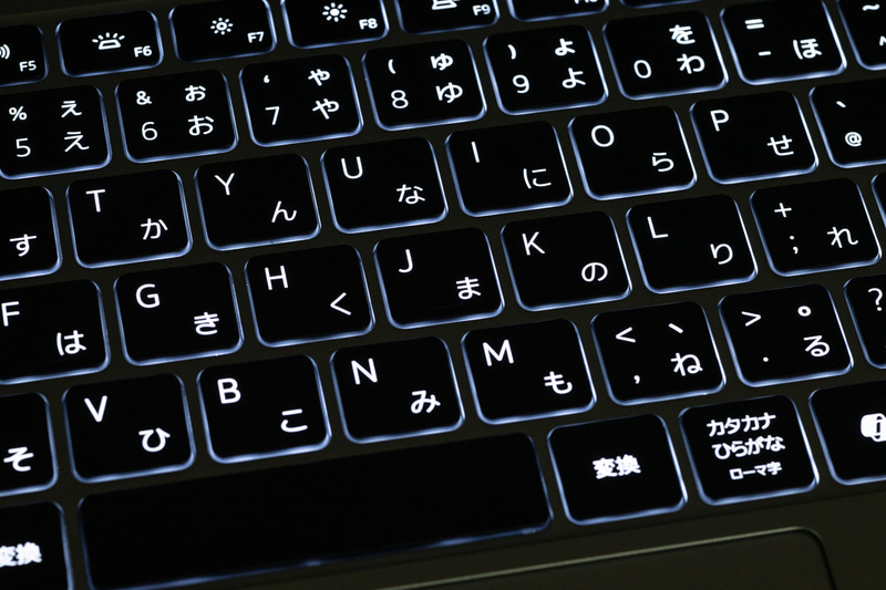 バックライトを内蔵して暗いところでも使える
