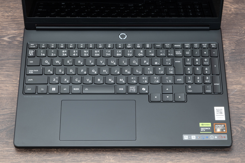 キーボードはテンキー付き
