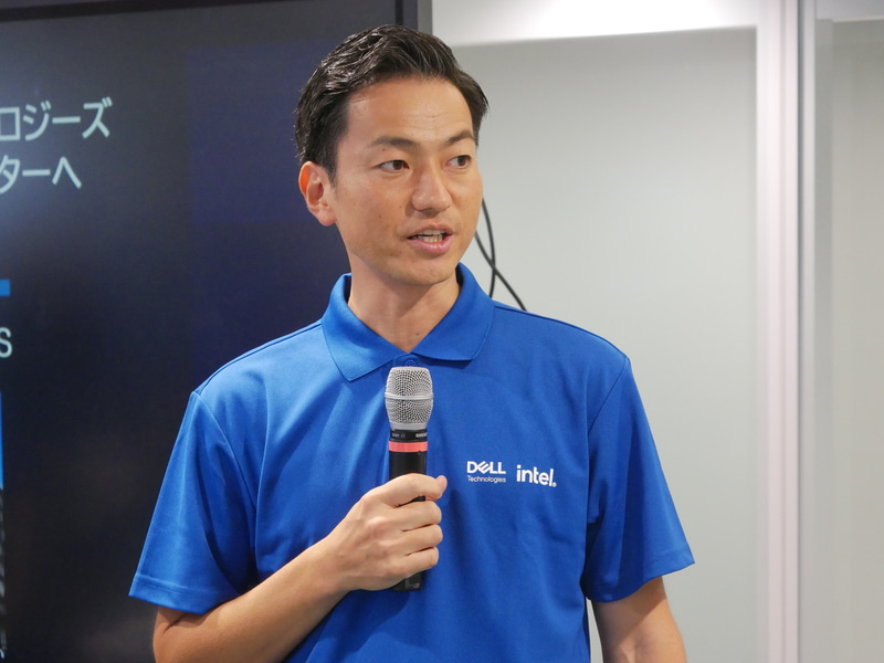 挨拶するデル・テクノロジーズ 宮崎カスタマーセンター長の林田匡史氏