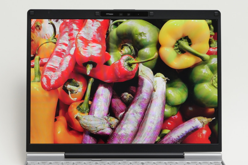 発色性能はこのクラスのモバイルPCとして標準的だ