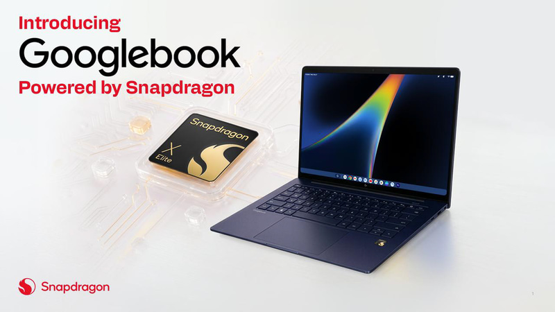 Snapdragon X EliteがGooglebookに採用される(写真提供: Qualcomm)