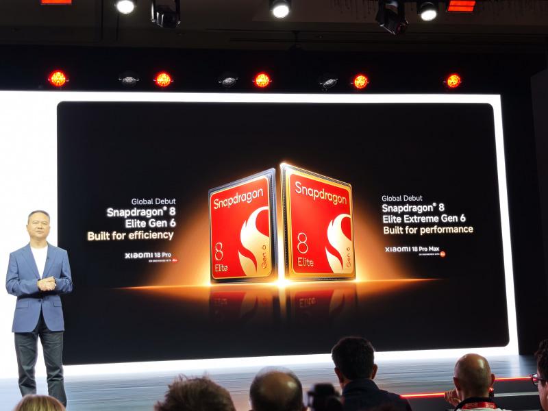 Xiaomiのスライド、上位モデルのXiaomi 18 Pro MaxにSnapdragon 8 Elite Extreme Gen 6を、Xiaomi 18 ProにSnapdragon 8 Elite Gen 6を採用