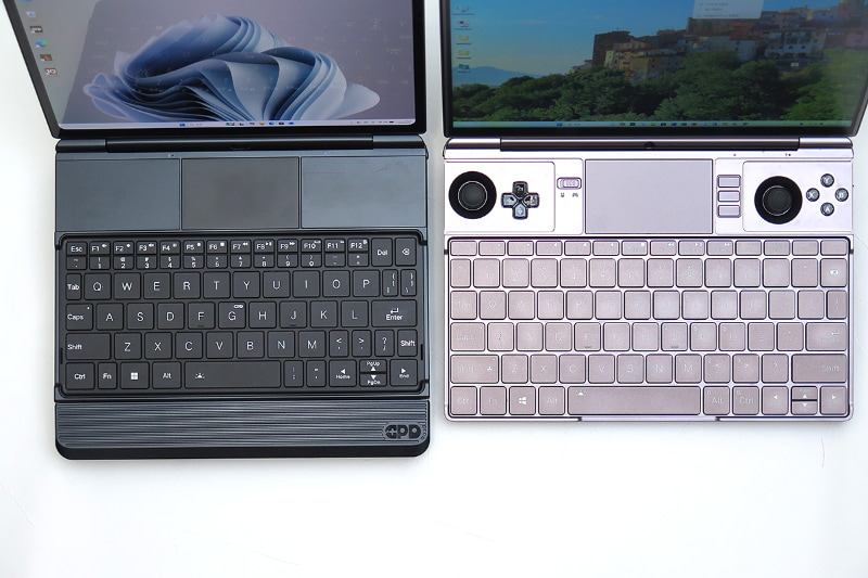 前世代のWIN Max 2と比較すると、フットプリントはむしろ小さくなっている。厚みはだいぶ増しているのだが