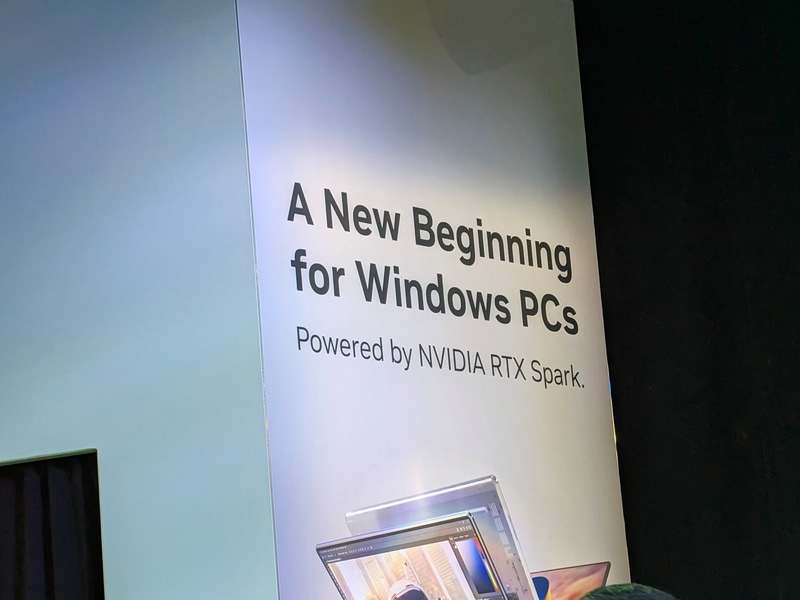 「Windows PCの新しい始まり」と掲げられたRTX Sparkの技術説明会会場
