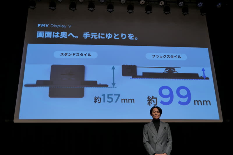 フラッグスタイルは奥行きが約99mm