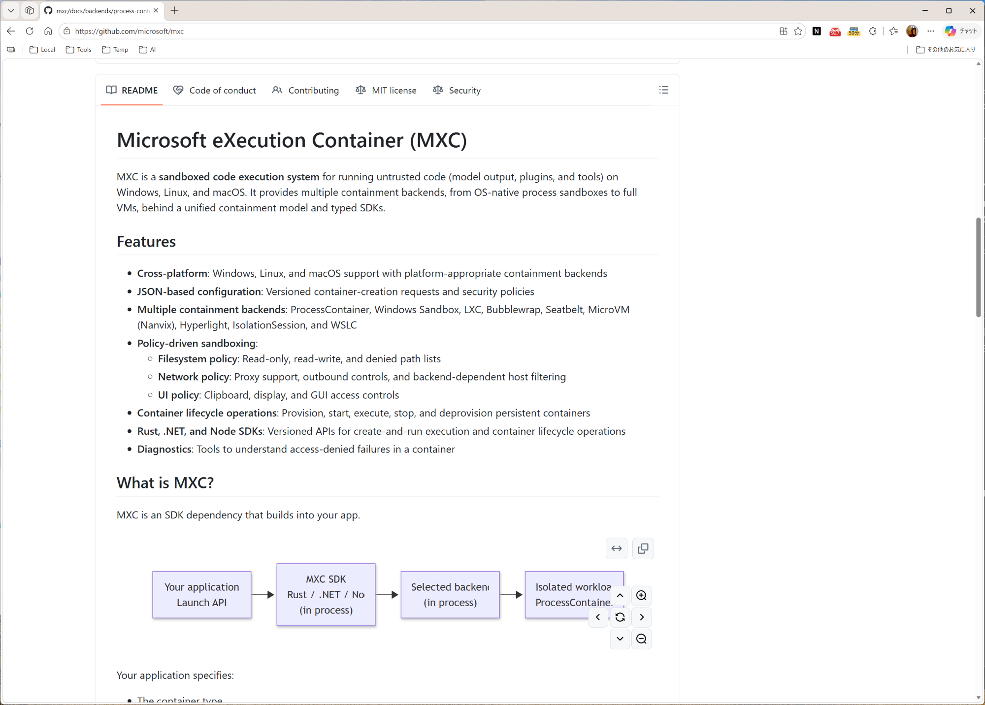 MXCのWebサイト