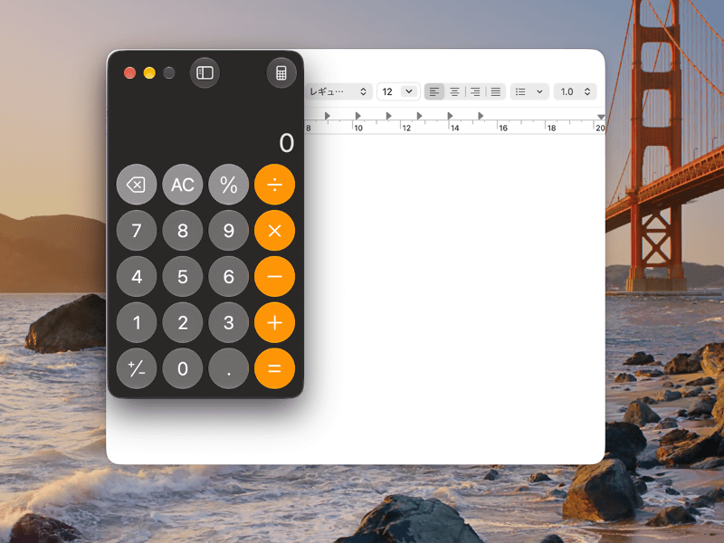 macOS 26(図左)では「テキストエディット」と「計算機」など、アプリによってウインドウの角の丸みが異なっていましたが、macOS 27(図右)では統一されています