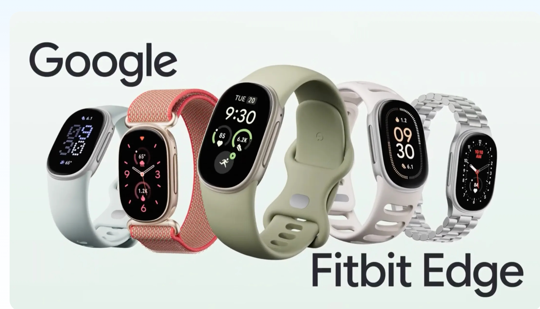 厚さ11.58mmの超薄型リサイクルアルミニウムケースを採用し、ディスプレイを搭載したFitbit Edge