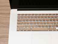 Macbook pro 木目調クリエイター仕様^_^ソフトつき リンクス、MacBook Pro用の木目調キートップ用シール ～見ためも手触り