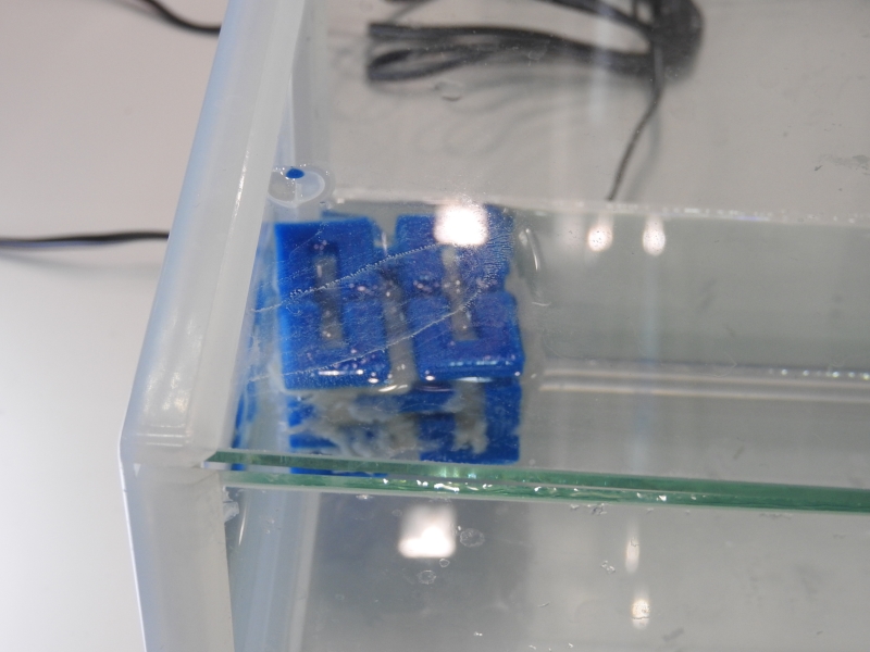 PVAフィラメントは水につけると少しずつ溶けていく