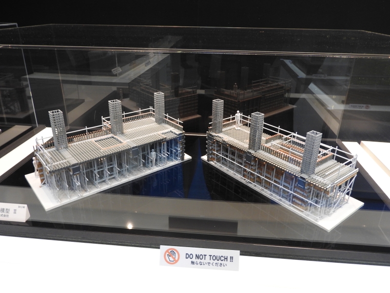 同施工スタディ用模型。縮尺は1/40