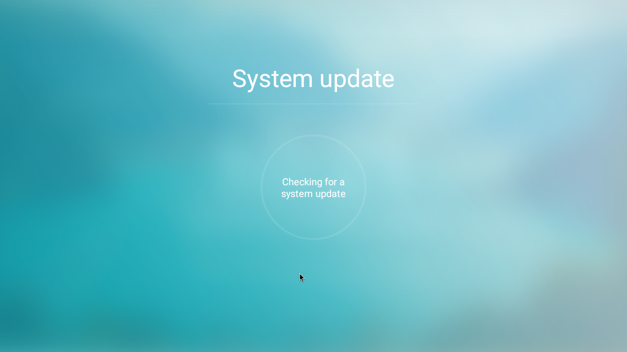 システムアップデートのチェック