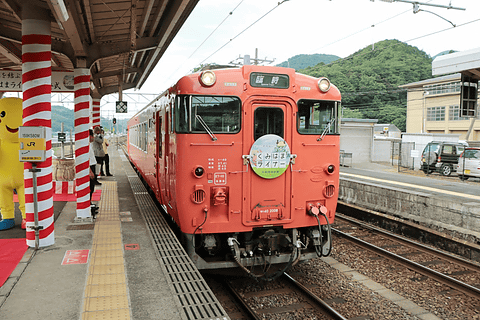 列車愛称サボ「はしだてビーチ・丹後ビーチ」大鉄局　向日町運転所 所属 編成車両用 運行開始した城崎温泉～久美浜を結ぶ「くみはまライナー」の初便に乗っ