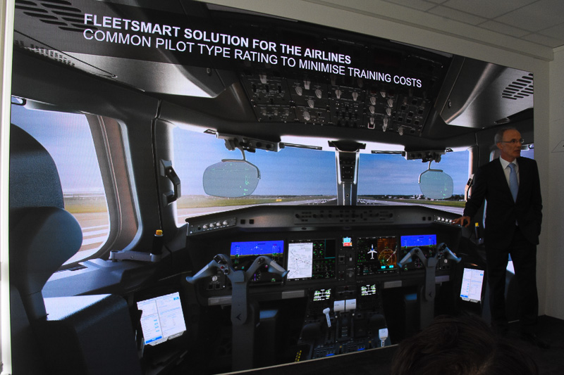 従来機のパイロットは、短期間の訓練で型式ライセンスをE2シリーズへ移行できる