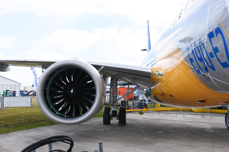エンジン。プラット＆ホイットニーのギアード・ターボファンエンジン「PW1900G」シリーズを採用する