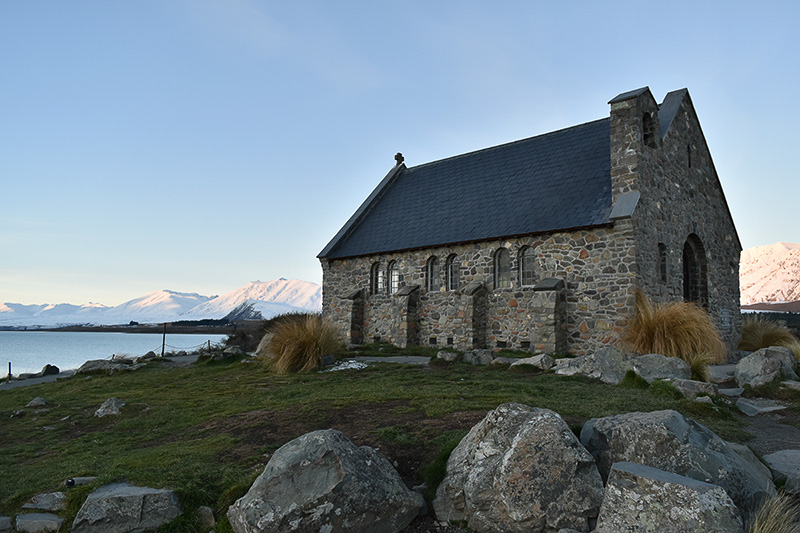 パンフレットなどで見るニュージーランドを代表する景色のひとつ