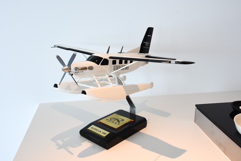 KODIAK 100型機のモデルプレーンが飾られていた