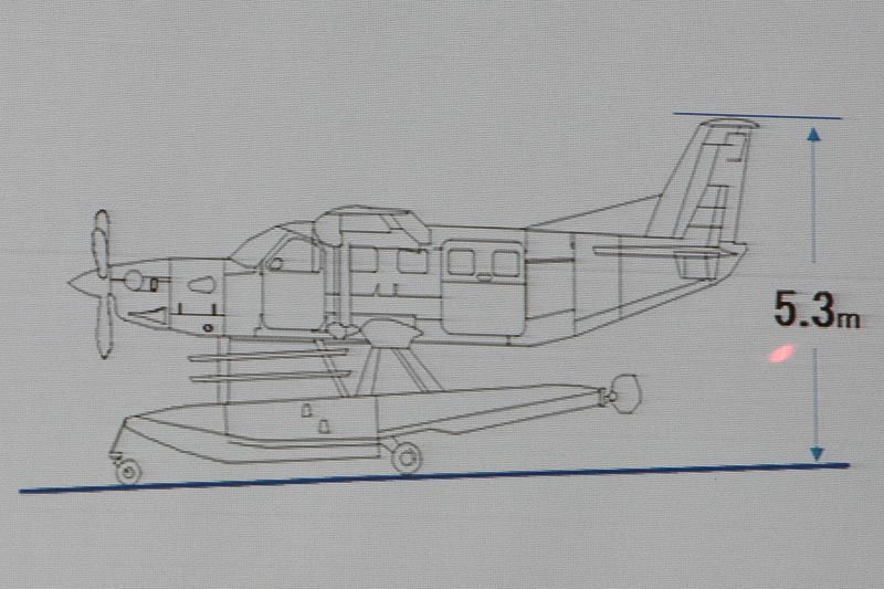 KODIAK 100型機の三面図