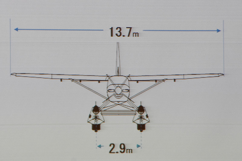 KODIAK 100型機の三面図
