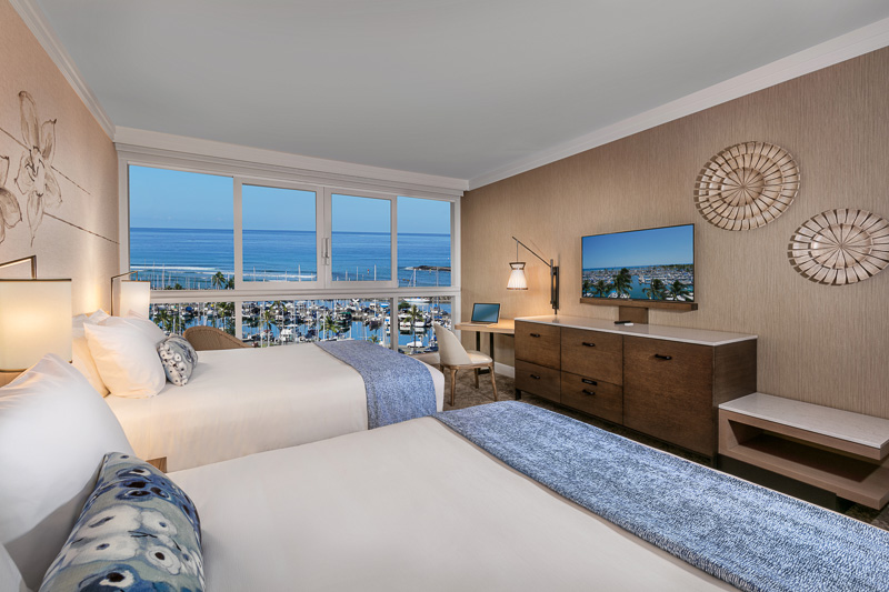 プリンスワイキキは全室オーシャンビュー。リニューアル後の客室は従来よりも窓の面積が増えている（イメージ画像：プリンスワイキキ提供）
